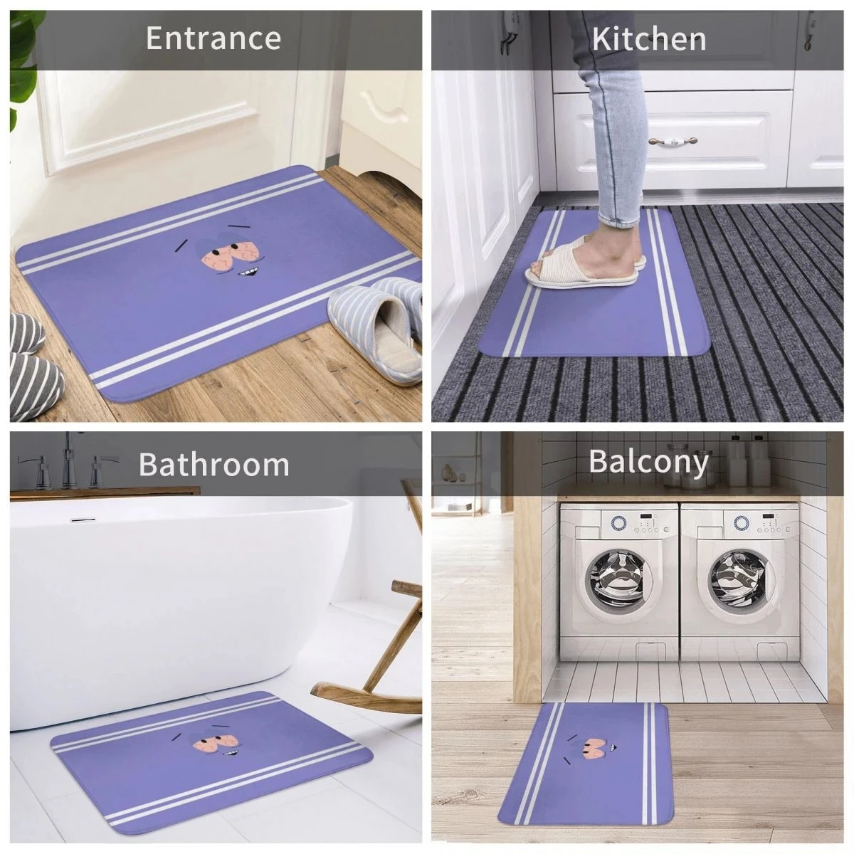 Purple Eyes Towelie Entrance Doormat Home Decoration Carpet for Living Room Bathroom Non-slip Floor Mat Balcony Long Rugs