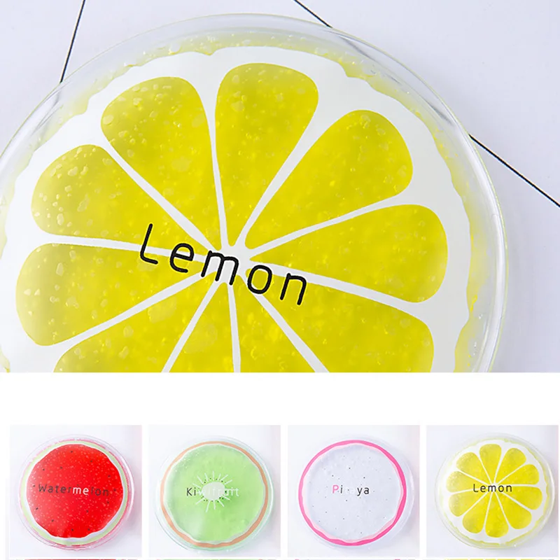 3pcs Round Colourful Iced Packs Cooler Bags Fruit Design Cold Fresh Food Drink Food Drink Durable Multifunctional Cooler Bags