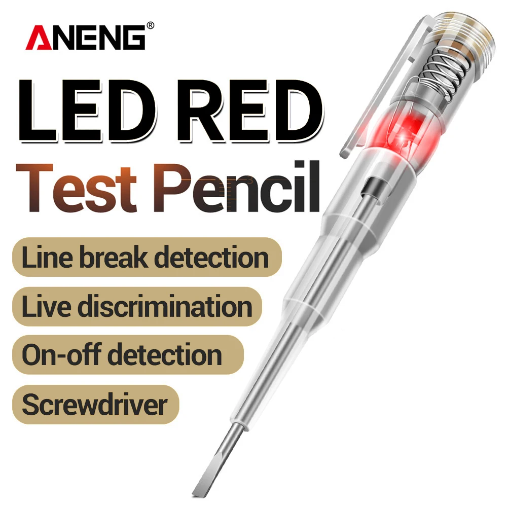 ANENG B09 Electrical Test Pen One Word Bit Screwdriver Non-contact Induction Intelligent Voltage Indicator Light Tester Pen Tool