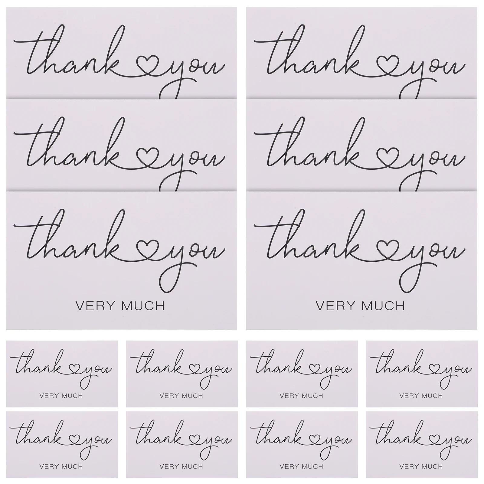 

150 Pcs Thank You Card Cards for Gift Grace Floral Waiter Flower Note Paper Gratitude Envelopes Packaging Small Business