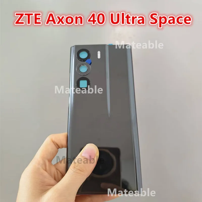 zte-axon-40-ultra-space-edition用リアハウジング（バッテリーバックカバー、修理用電話交換用ドアケース、カメラレンズ付き）