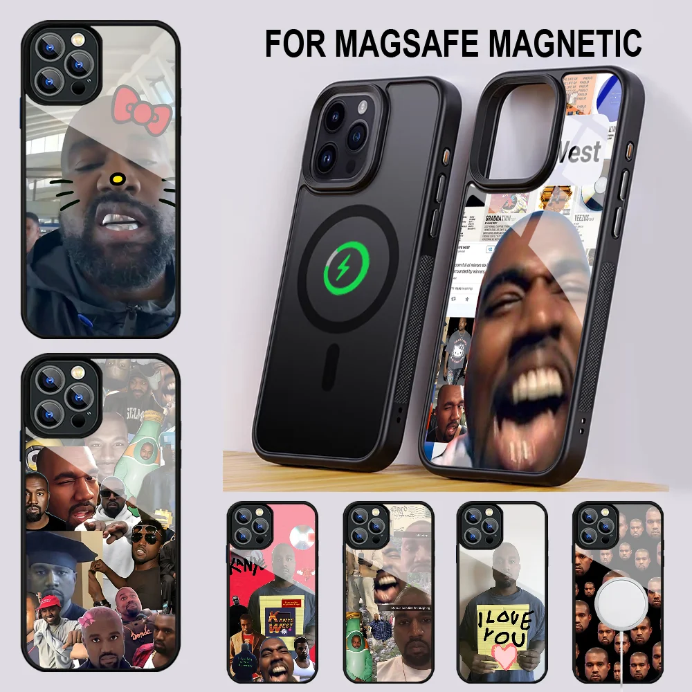 

Funny Kanye West Ye Phone Case For IPhone 16 15 14 13 Pro Max 11 12 Mini Alex Mirror For Magsafe Wireless Charging Cover