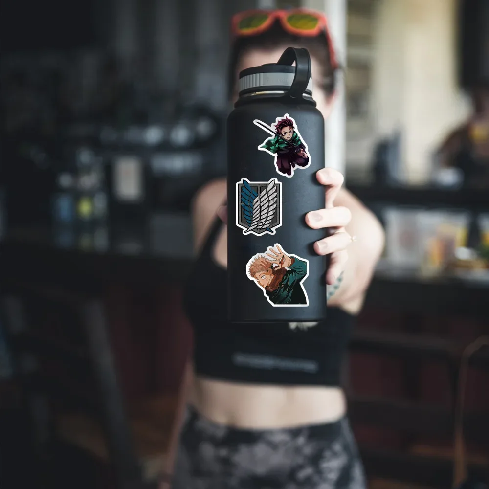 50/100PCS Mix Anime Stickers Waterproof DIY Graffiti Phone Laptop Luggage Guitar Notebook Cup Cartoon Stickers Kids Toy