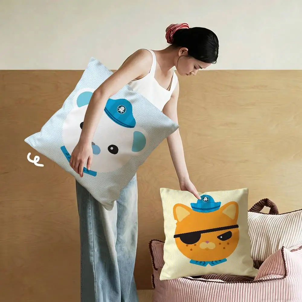 B-blue Octonauts Logo Personalized picture text home decorative pillows Household Gifts 45x45cm