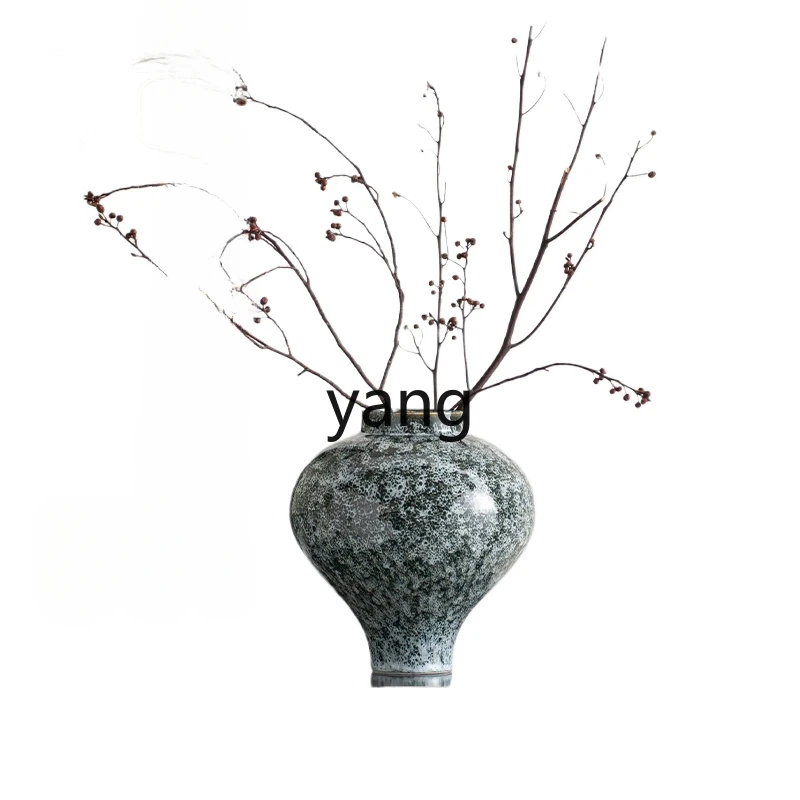 LTT high-grade hand-painted kiln change antique ceramic vase air-dried flower decorations