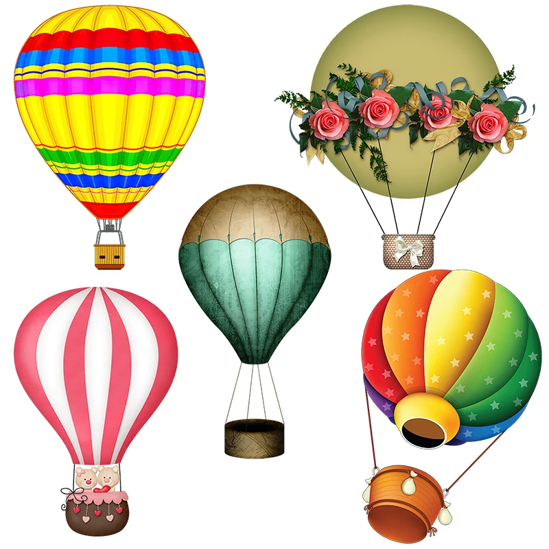 Three Ratels CP19 Colorful hot air balloon cartoon decal children's bedroom decorative wall sticker