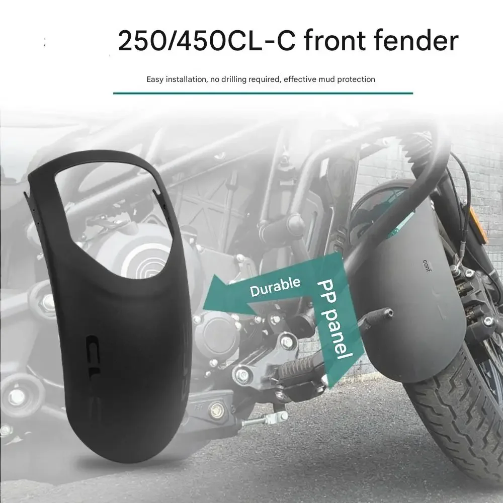 For CFMOTO 450CLC front fender 250CLC lengthened and widened rear fender motorcycle modified accessories non-destructive