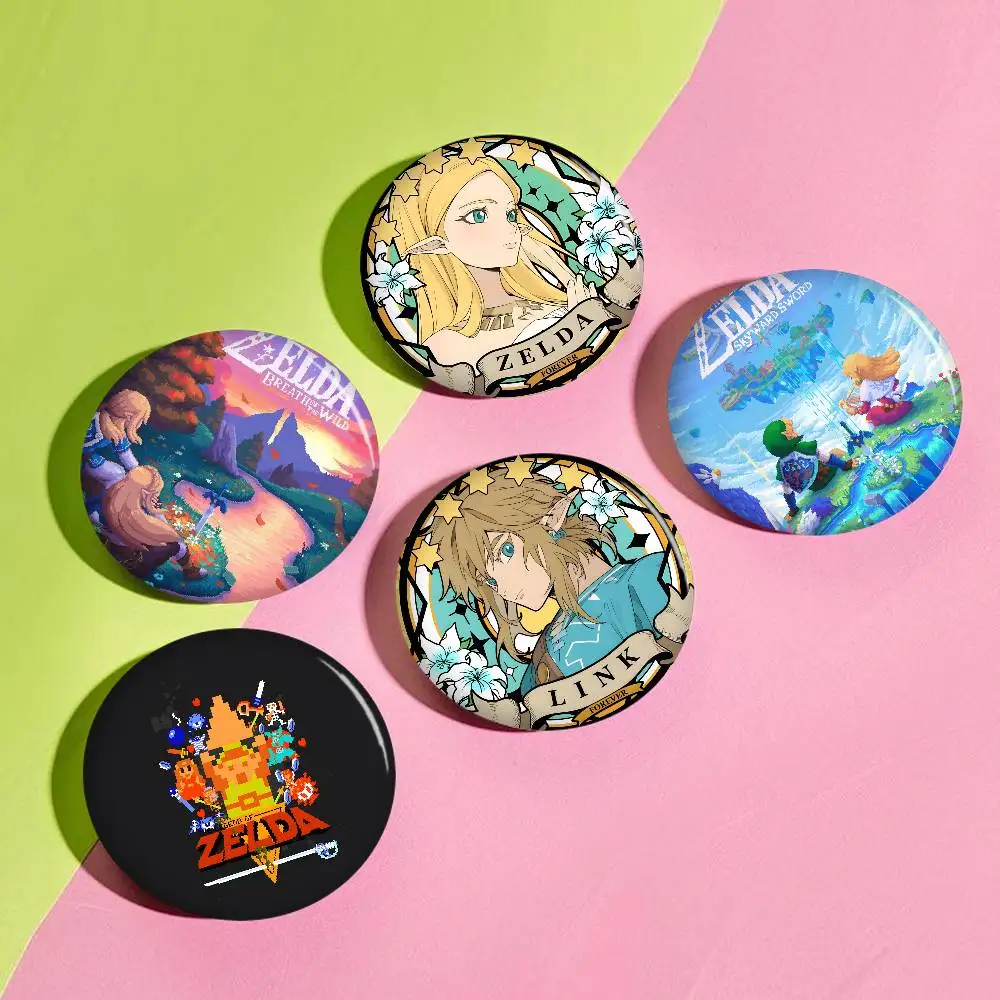 Video Game Legend Z-Zeldas 32/44/58MM Customizable Button Pins Cute Funny Creative Badge Jewelry Decor Gifts for Friends view 3