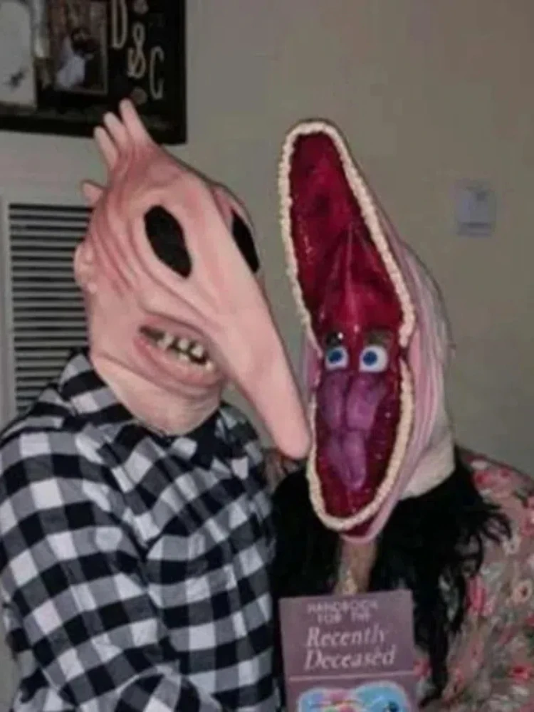 آدم باربرا هالوين كامل الوجه هوفدتكسيلز تأثيري ريكويسيتن كرنفال حفلة تنكرية فيست عمق Schrik Rekwisieten للجنسين