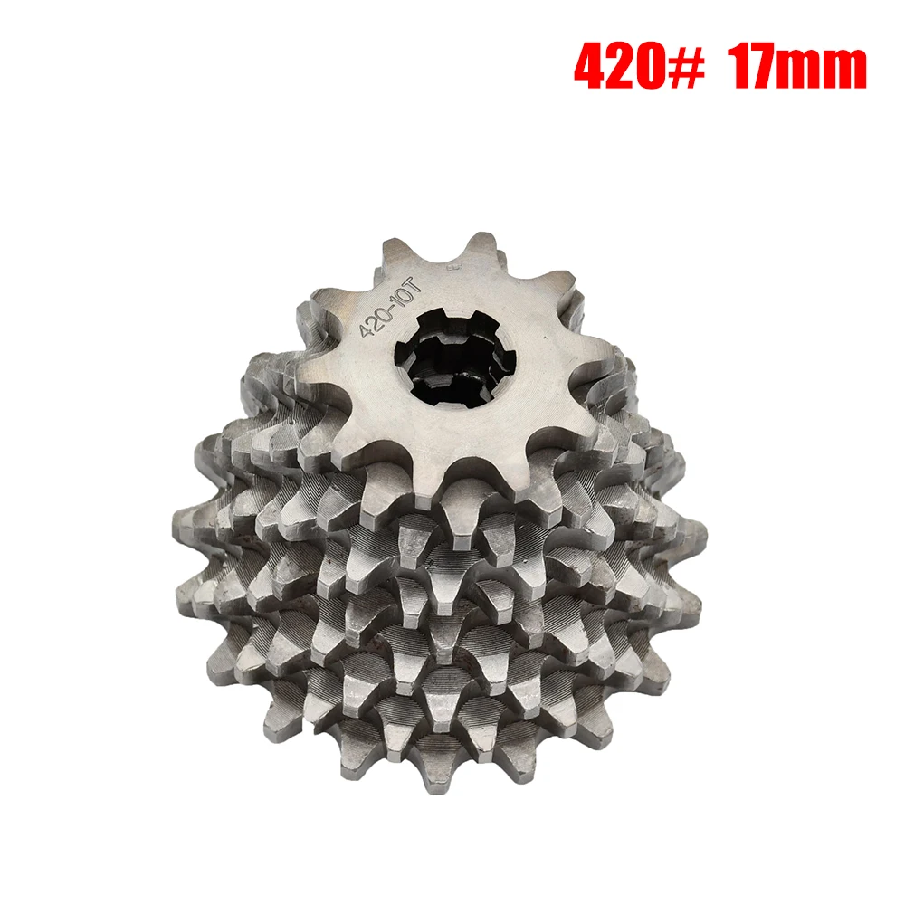 420 Chain 17mm 10 11 12 13 14 15 16 17 18 19 Teeth Front Engine Sprockets For off-road vehicles monkey bike ATVs karts Etc