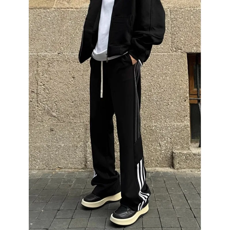 

Wide-leg Pants Spring and Autumn Cotton Blended Invisible Thread Long Pants Casual Loose Pants Suitable for Both Men and Women