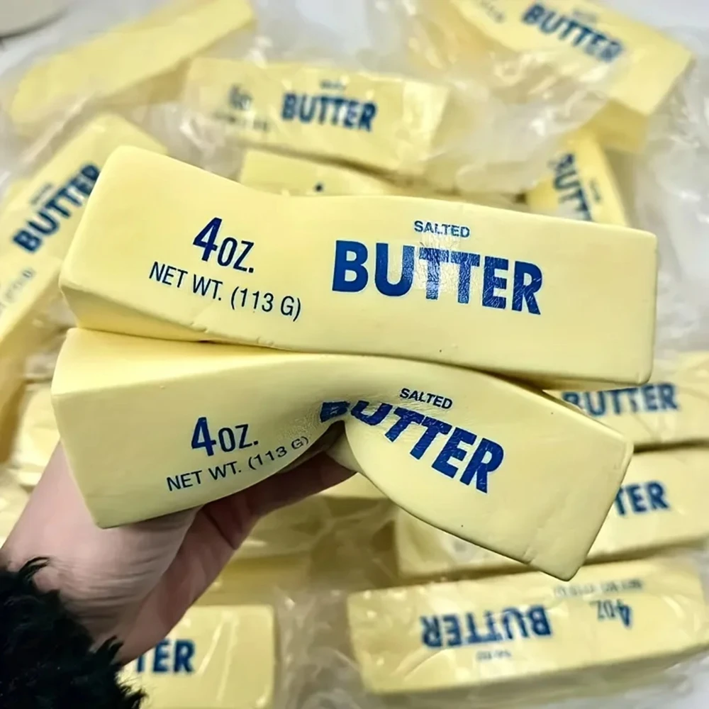 Juguete Sensorial de Mantequilla Suave de Rebote Lento, Palitos de Mantequilla Realistas para Descompresión, Juguetes Antiestrés para Relajarse
