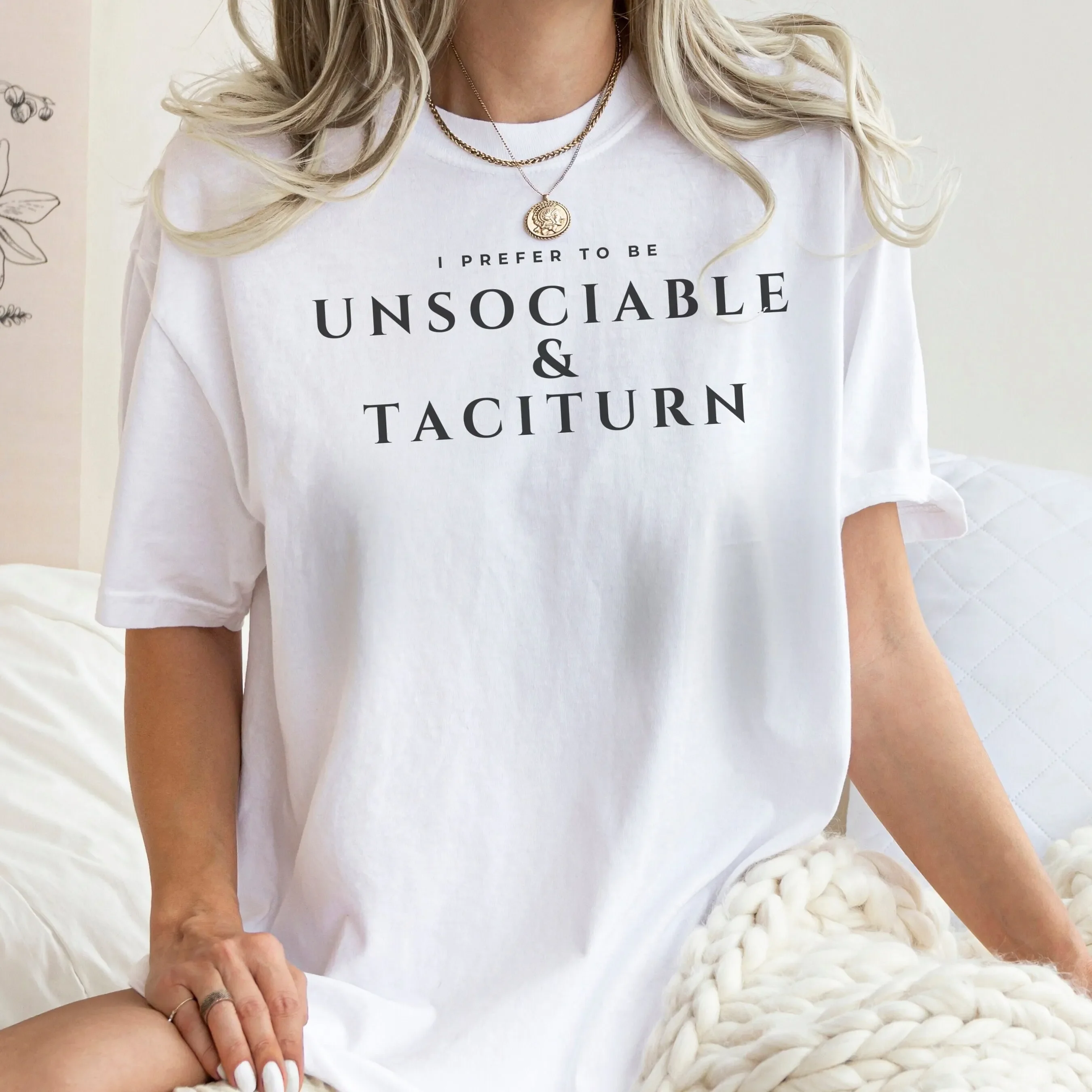 Unsociable Taciturn Pride and Prejudice T-Shirt Elizabeth Bennet Jane Austen Cottage Core Light Academia