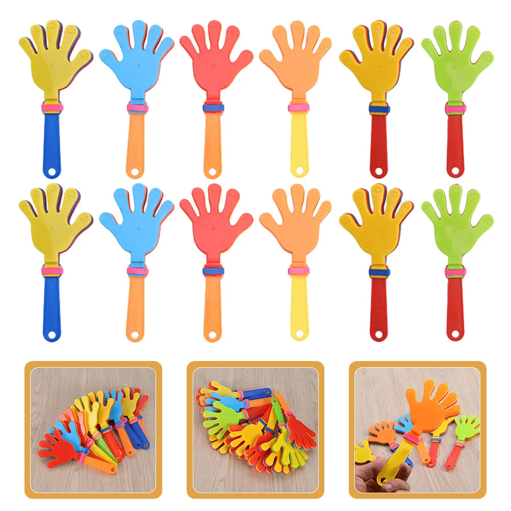 

25 Pcs Hand Clapper Plastic Party Favors for Cheering Toy Toys Reusable Clappers Prop Colored