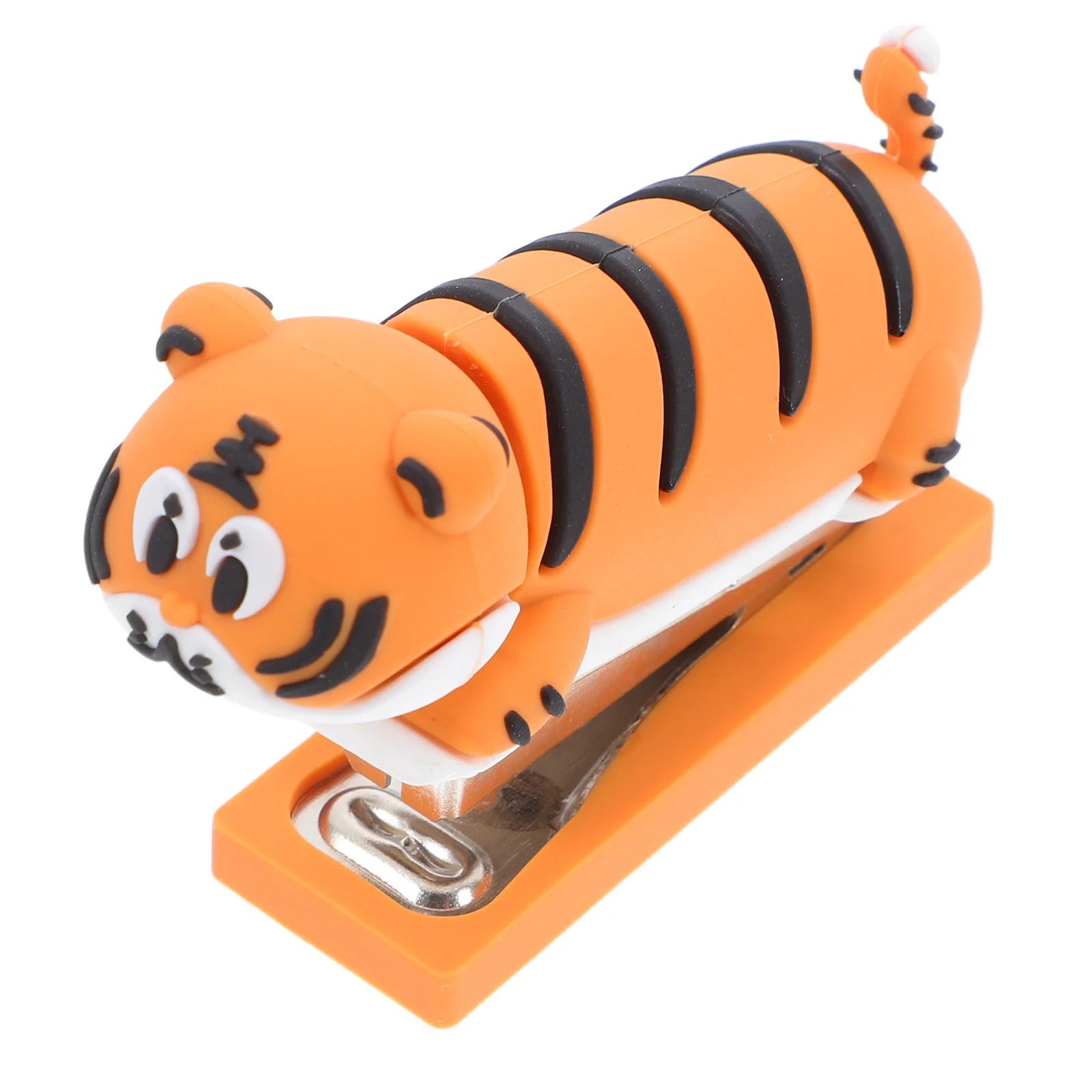 Portable Cute Mini Tiger Stapler Cartoon Small Handheld Office Book Stapling Tool Animal Animal Stapler for Desk