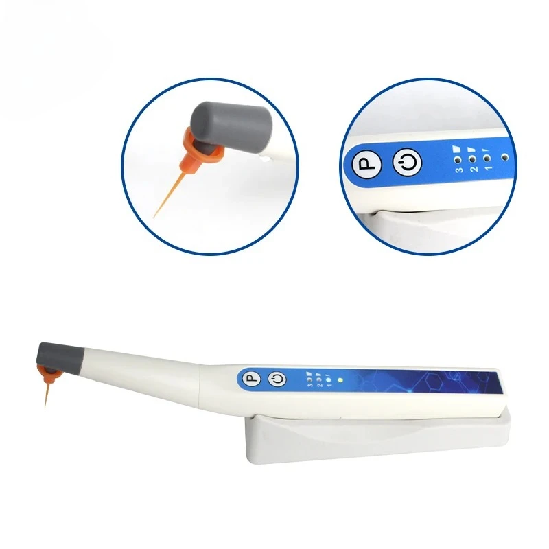 60PCS Tips Dental Endo Sonic Irrigator Activator With LED Light Vibration Cleaning for Root Canal Treatment Clinic Use
