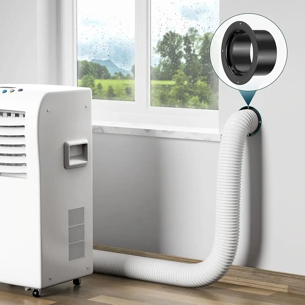 

Household Accessories ABS Wall Flange Connector Round Black Exhaust Pipe Connector Air Pipe Joint Ventilation Pipe