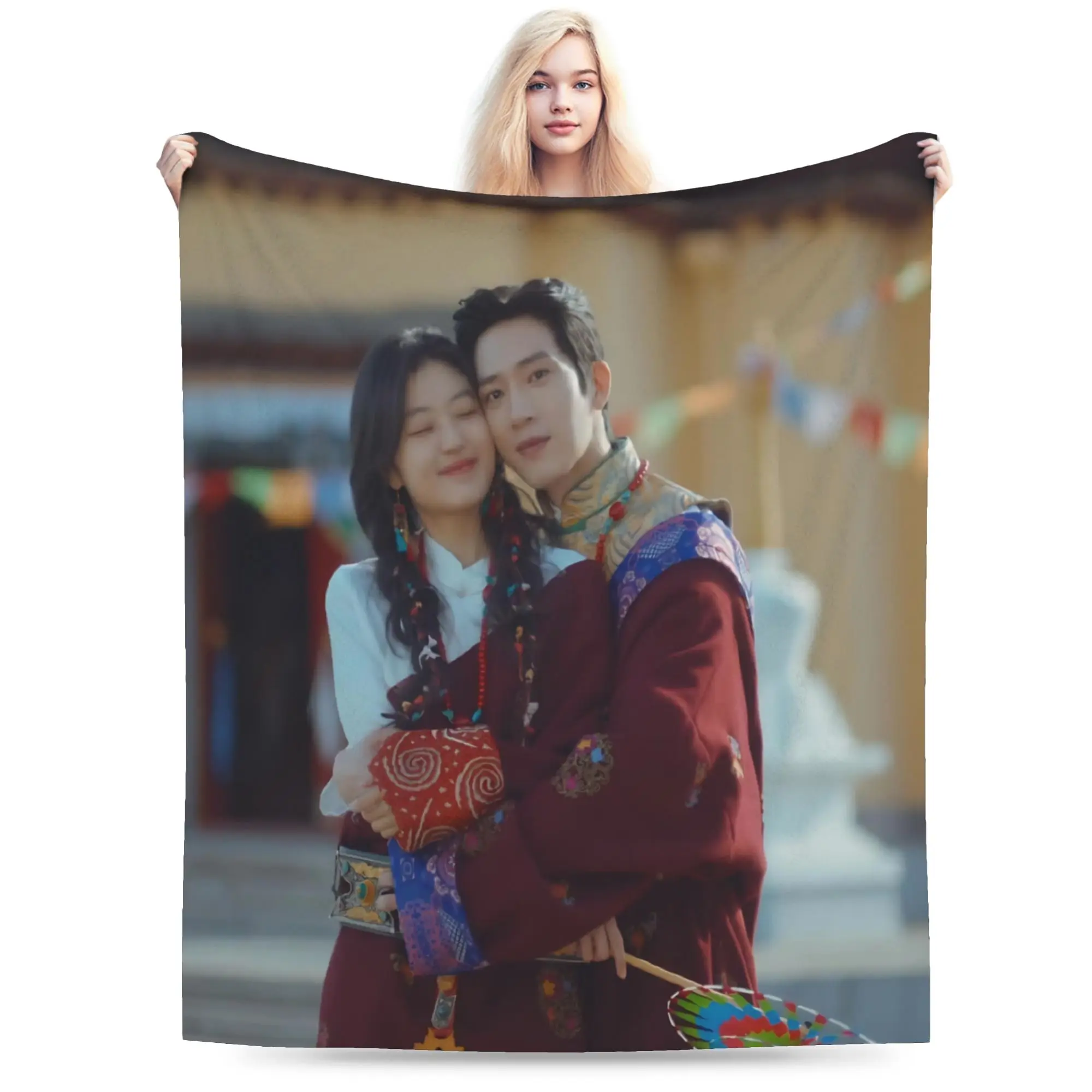 Comfort The Early Spring jing boran Blanket Accessories Sofa Decorative  Throw Blanket Super Warm Velvet for Travel