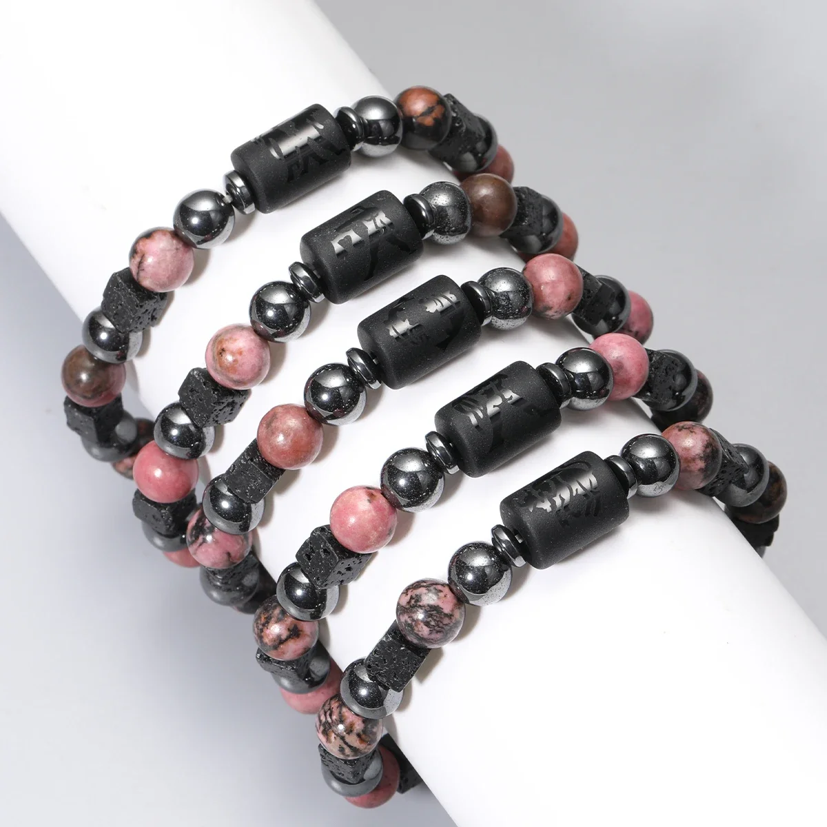 12 Zodiac Signs Natural Stone Bracelets Taurus Cancer Virgo Pisces Bracelets Ladies Men Couples Friendship Jewelry Gift Bracelet