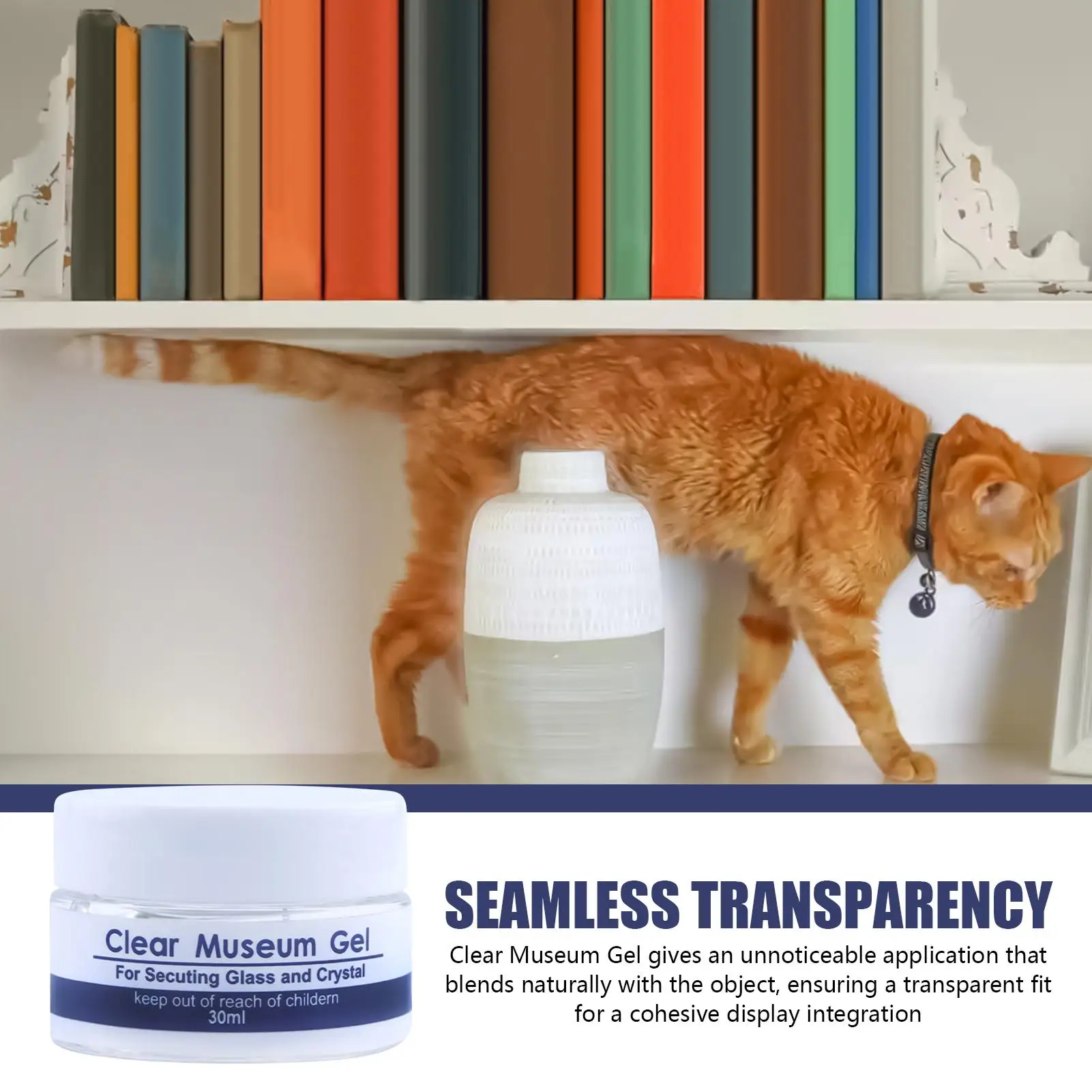 30/150 مللي متحف يعرض شمع جل قابل للإزالة وقابل لإعادة الاستخدام واضح لا بقايا يعرض المعجون منع السقوط للزجاج السيراميك