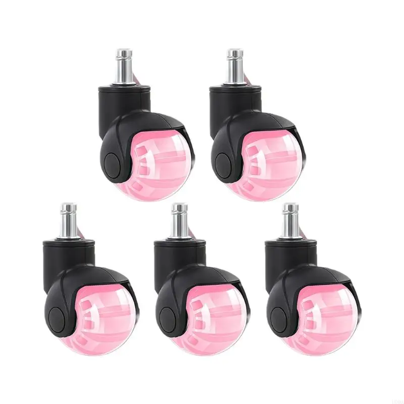  Universal Fit 2 PU Ball Casters for Office Chairs Featuring Rolling