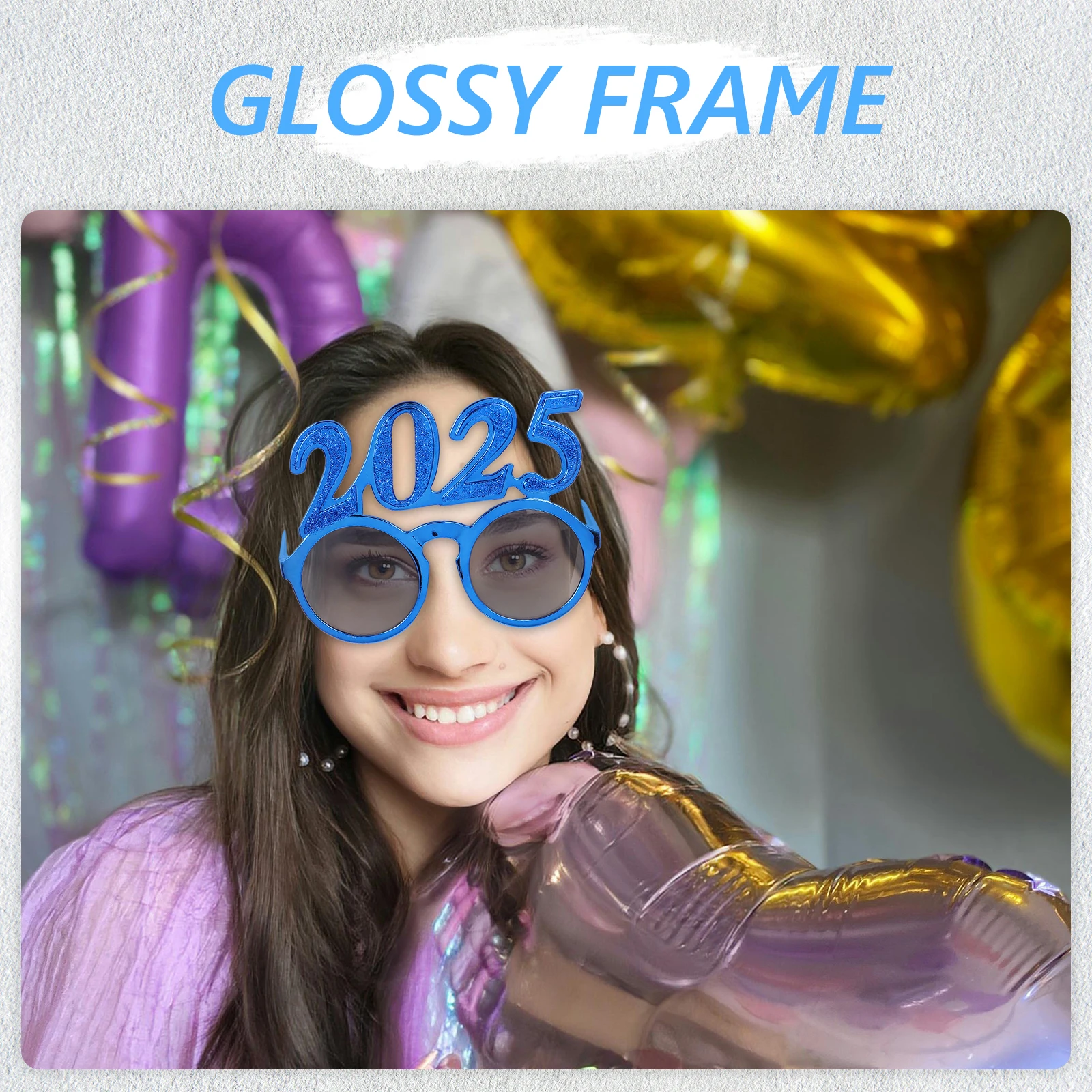 

Digital Glasses New Years Eve Photo Booth Sunglasses Accessories Frame Props PC Happy Eyeglasses