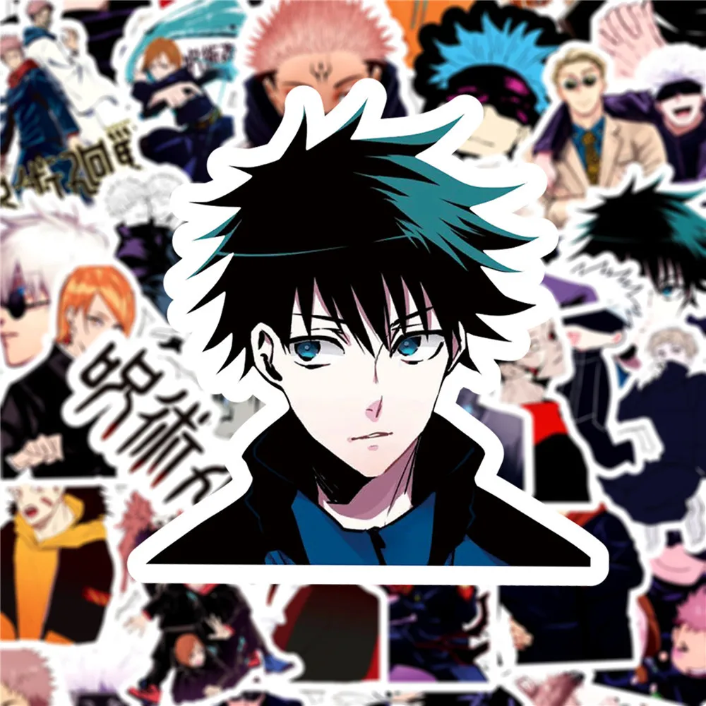 50Pcs Japan Anime Jujutsu Kaisen Stickers DIY Laptop Notebook Skateboard Car Motorcycle Waterproof Graffiti Sticker Gift