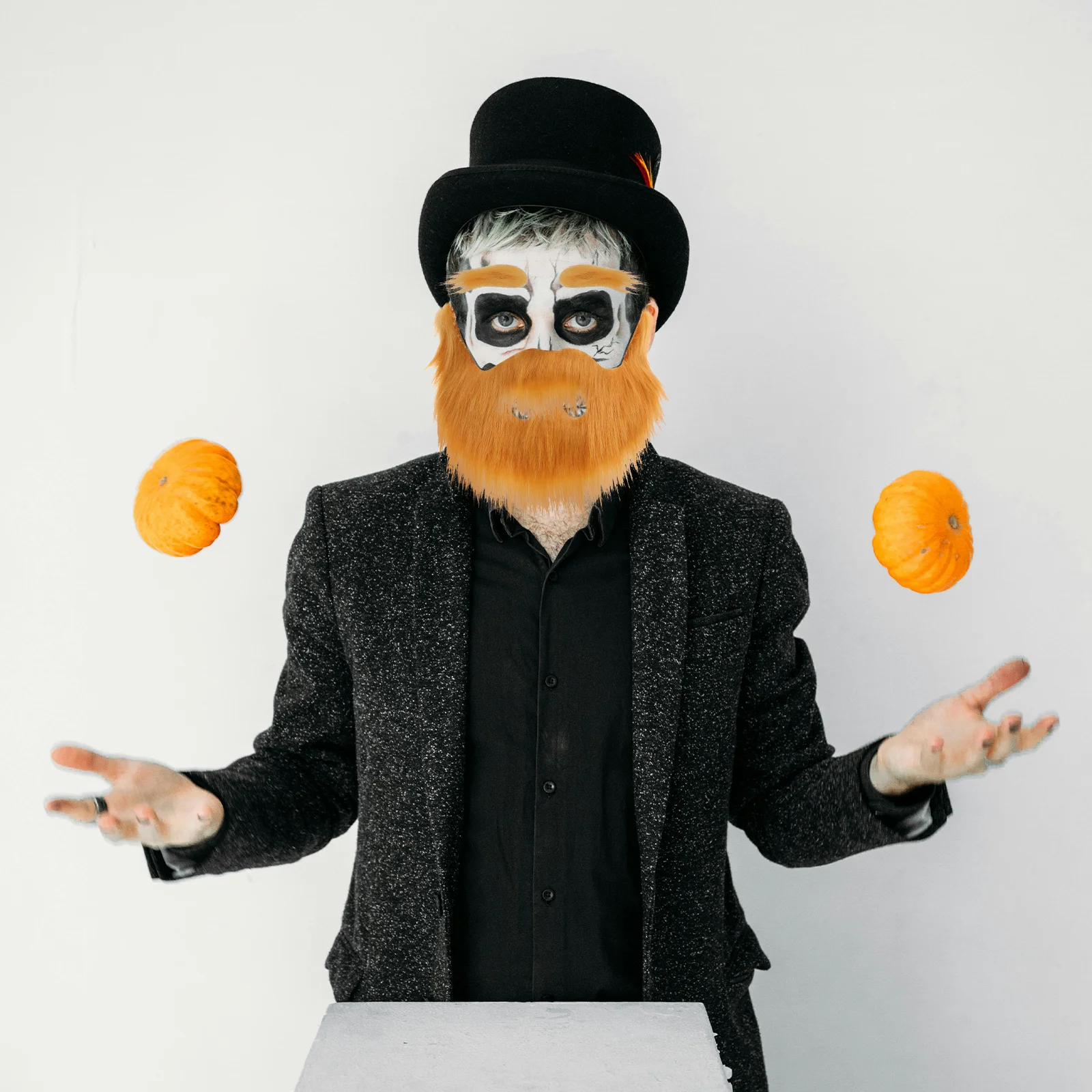 

1Set Fake Beard Eyebrow Kit Lightweight Comfortable Cosplay Halloween Party Supplies Prop Party Beard Fake Mustache