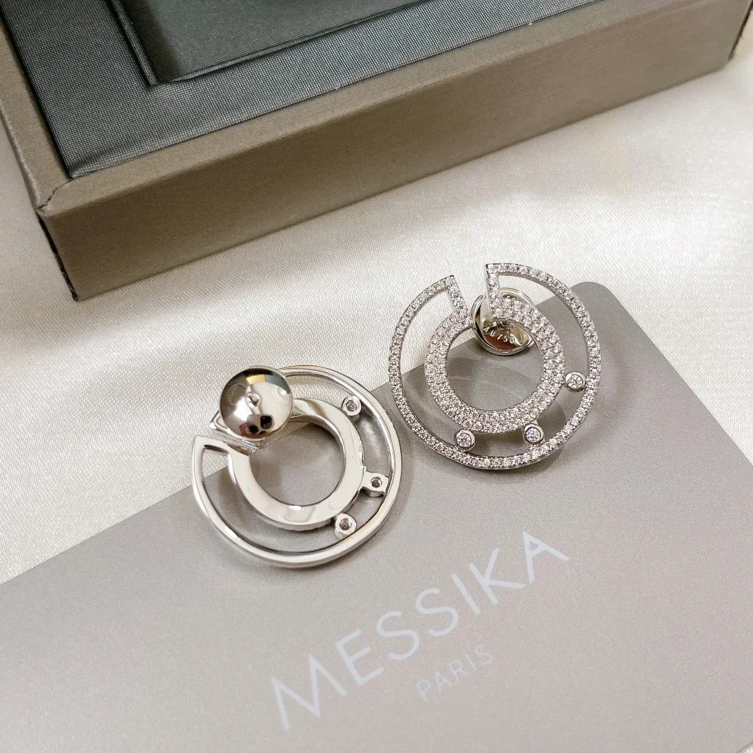 stylish Elegant 2024 Messik Earrings-Perfect forAny Occasion with Gemstone Inlaid sparkles- High-Quality Fashion Jewelry Women