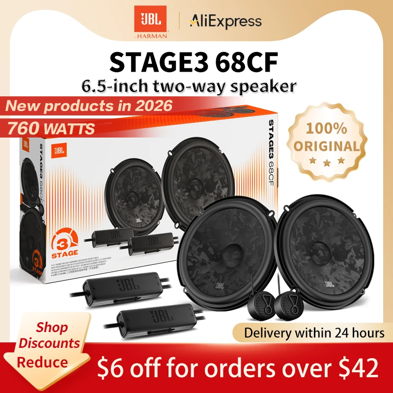 Alto-falante automotivo JBL de 6,5 polegadas, componente com potência de 760W, subwoofer automotivo, tweeter, alto-falante estéreo de médio alcance, alto-falante para carro.