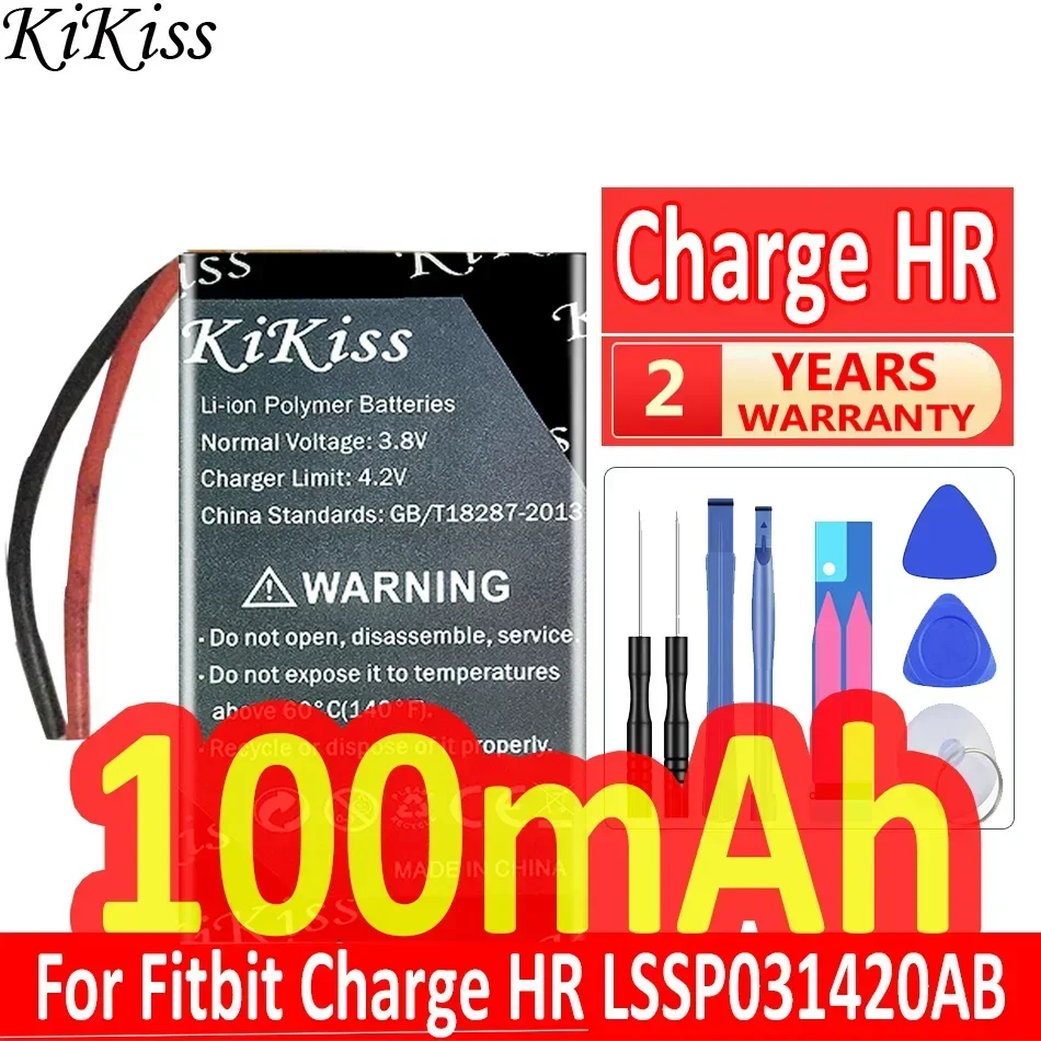 Batteria KiKiss per Fitbit Charge 2 3 HR Charge2 Charge3 LSSP 031420 AB MP3 Bluetooth 401415 / 401515   Battera