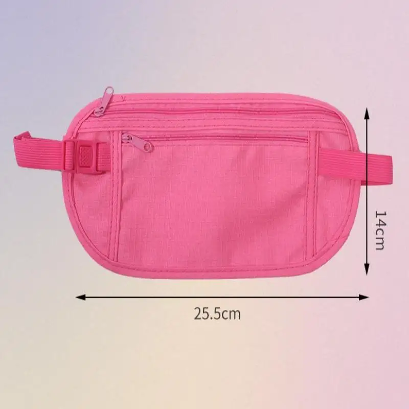 Universelle Anti-Diebstahl-Taschen für Mobiltelefone, Sport-Laufgürteltasche, Geldgürtel für Reisen, für Damen und Herren, schlanke, versteckte Reisebrieftasche – Detail 7