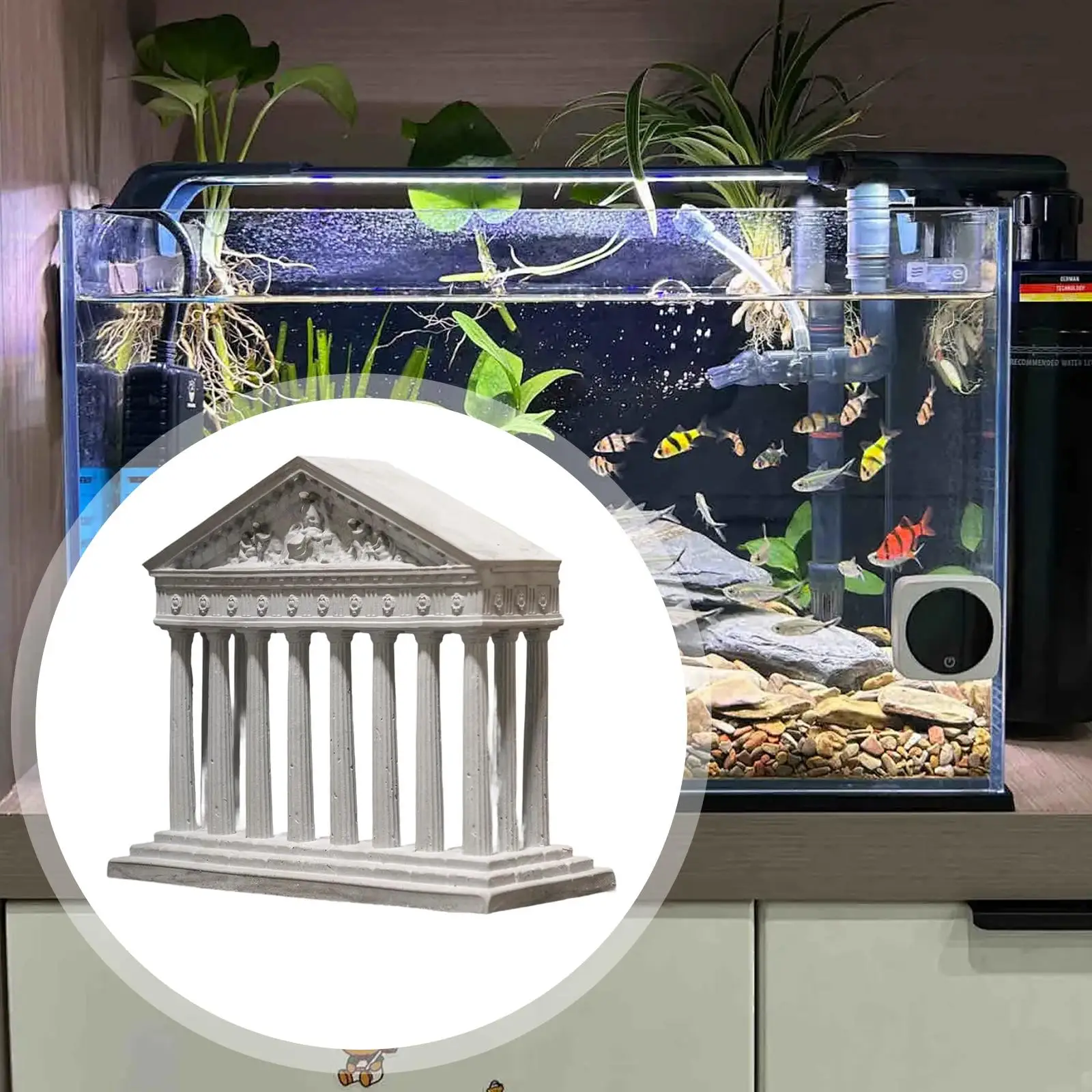 

Декор для аквариума: миниатюрные фигурки, декоративные поделки, многофункциональная коллекция, маленькие креативные имитационные колонны-скалы