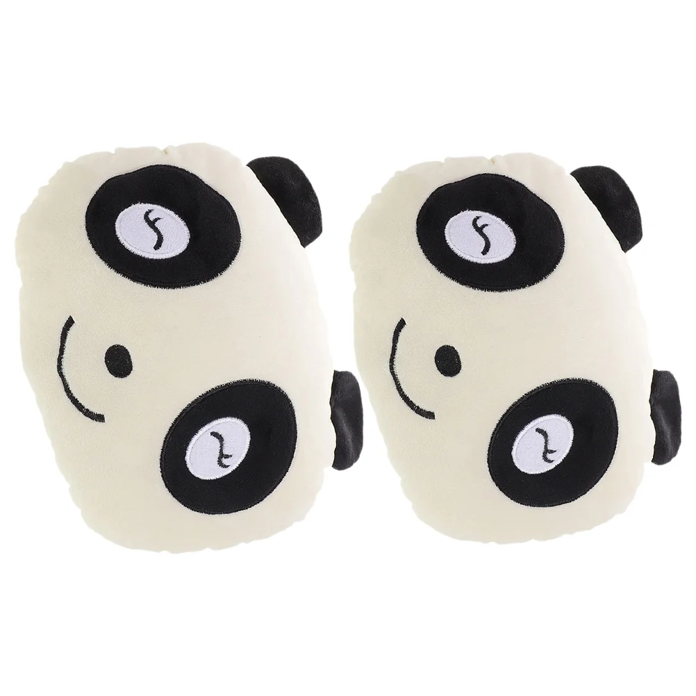 

2Pcs Car Headrest Pillow Cute Panda Seat Cushion Adjustable Height Easy Clean Travel Car Pillows Soft Neck Support