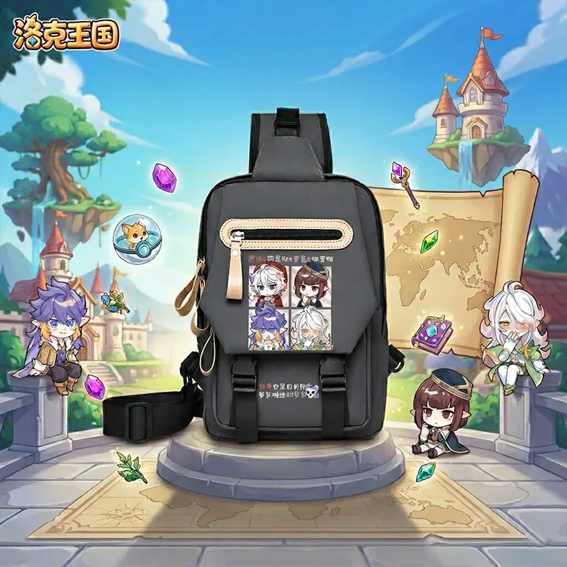 ユースクロスボディバッグ-シングルショルダーロック-キングダムワールド-エンゾ-イリス-リオ-ユニセックス-オックスフォードクロス-レジャー-カジュアル-チェストバッグ