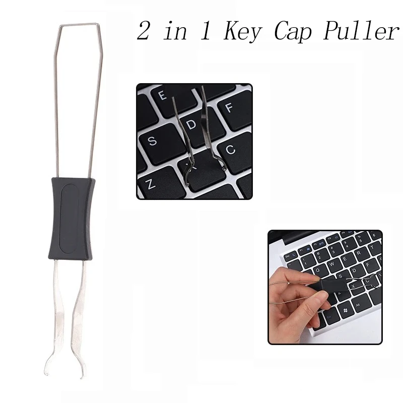 2 In 1 Multi-Purpose Mechanical Keyboard Key Cap Puller Universal Keycap Shaft Remover Button Extractor Keyboards Accessories