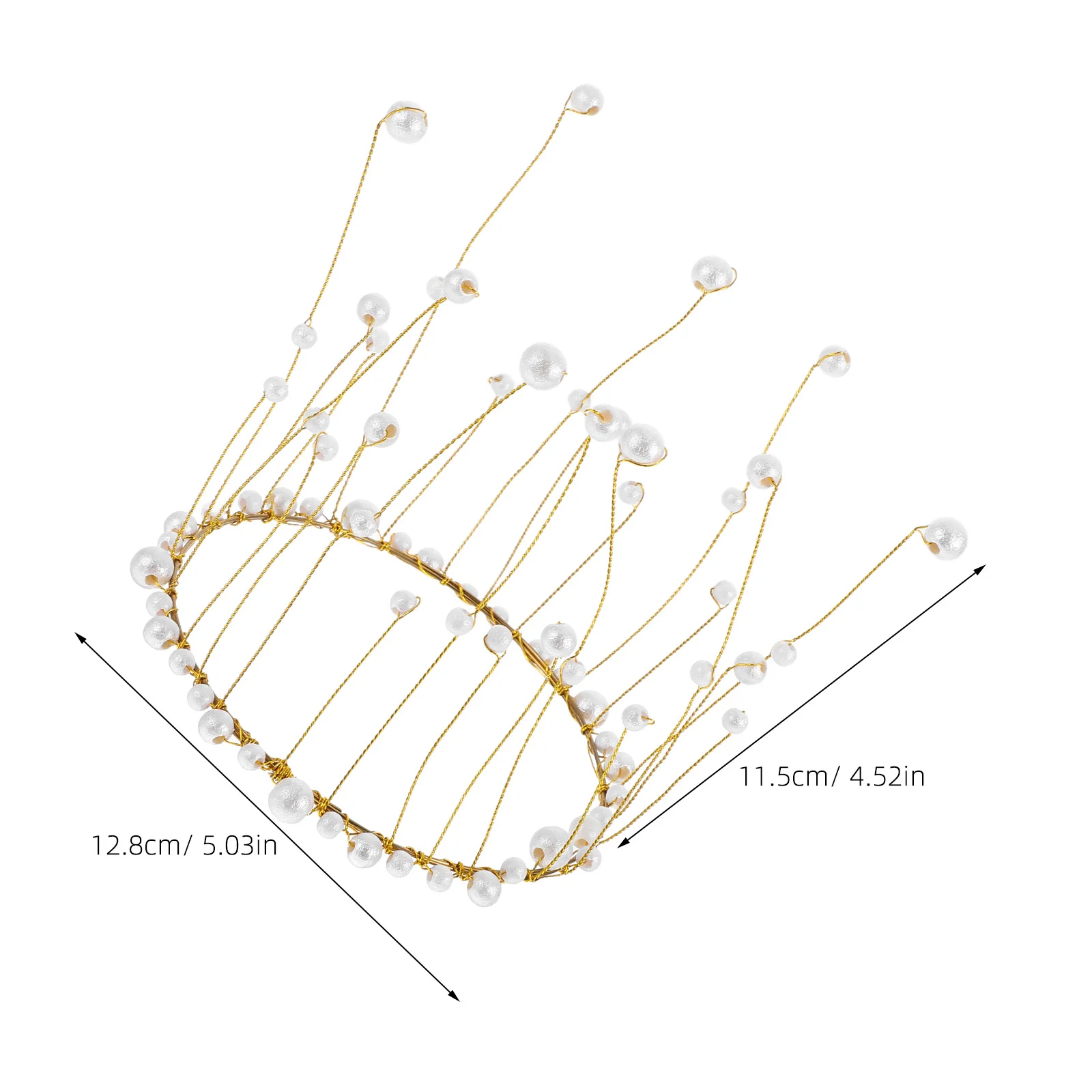 إكسسوارات تزيين الكيك على شكل تاج لؤلؤي نابض بالحياة مناسبة لحفلات الزفاف وأعياد الميلاد وتاج الكيك