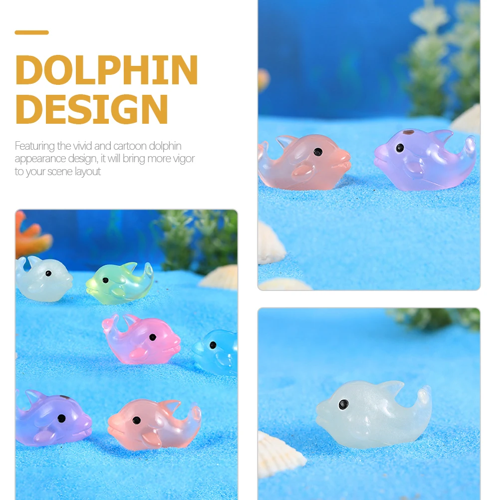 

28 Pcs Figures Realistic Mini Resin Dolphins Tiny Animals Office Toy Decor Garden Lawn Miniature Figures Balcony nament