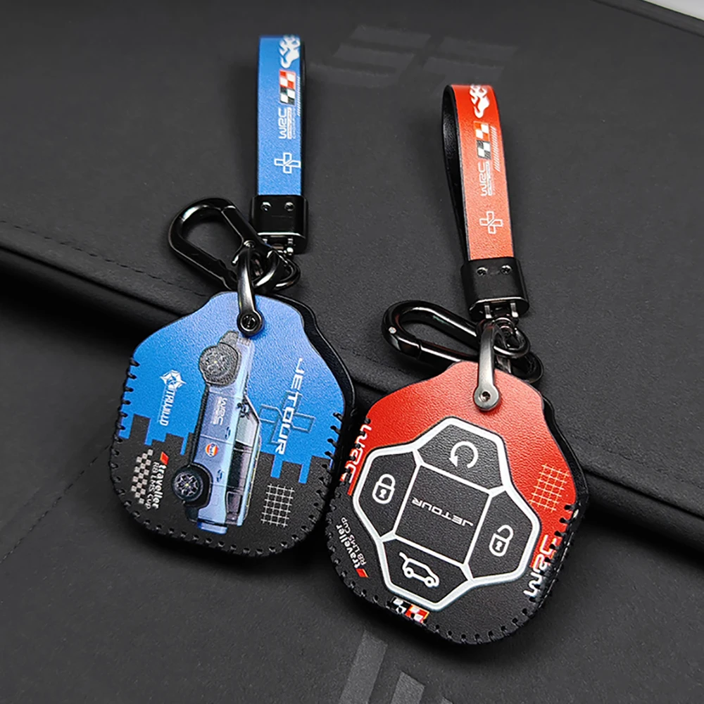 For Chery Jetour Traveler 2023 2024 Turn Fur Keychain for Car Keys Accessories Key Holder Case Interior Automobiles Parts