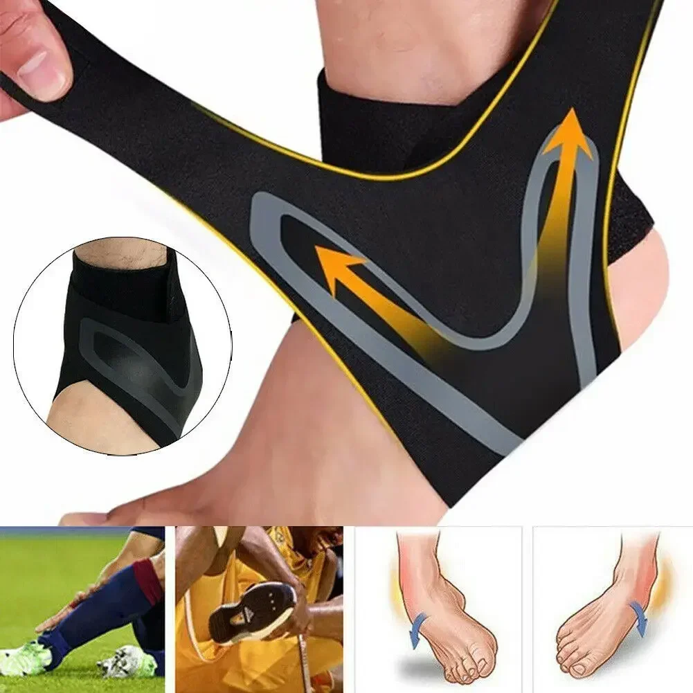 1 Pc Ankle Brace Support Compression Sleeve Elastic Plantar Fasciitis Pain Relief Foot Bandage Protective Wrap Sports Socks