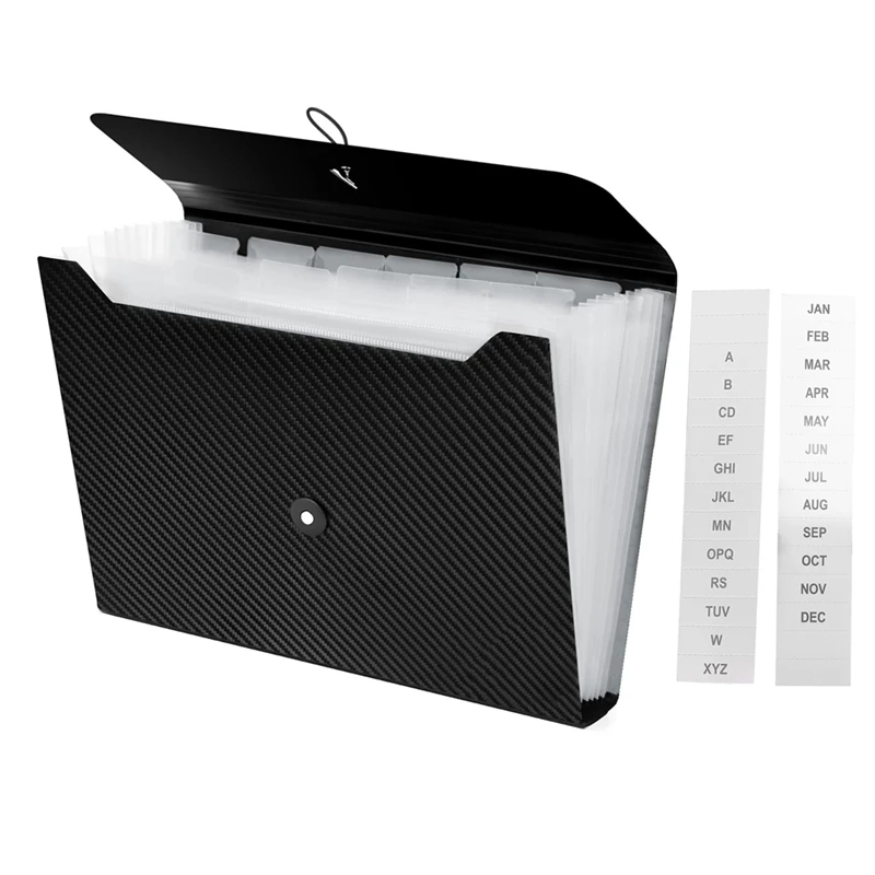 

Expanding File Folder, 13 Pockets Accordion File Organizer, A4 Letter Size Paper Document Receipt Organizer Easy Install