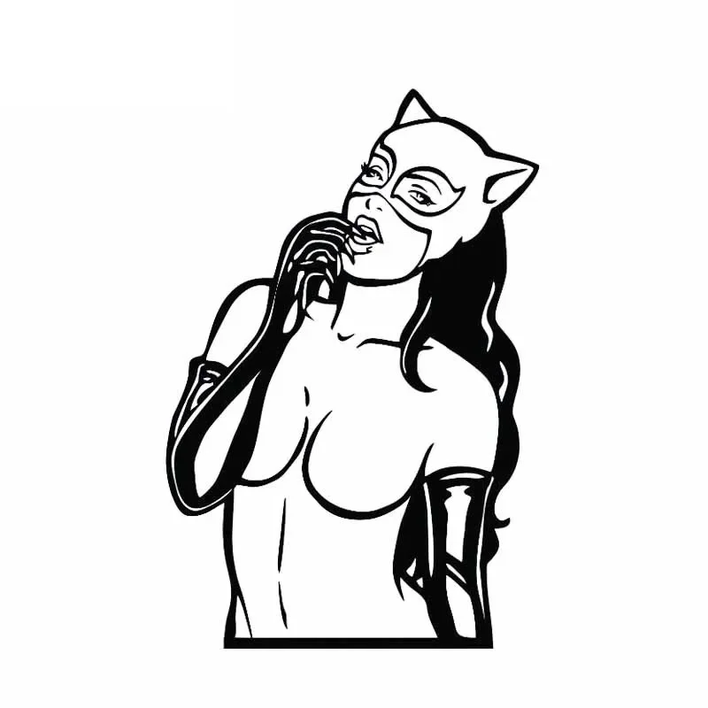 

Car Sticker Sexy Girl Provocative Popular Design Cool Style PVC Car Sticker Waterproof Cover Scratch Black/white, 16cm*11cm