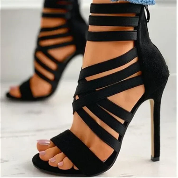 Pumps Women Shoes High Heels Women Sandals 2023 Zipper New Fashion Summer High Heels Sexy Ladies Peep Toe Shoes Women Pumps