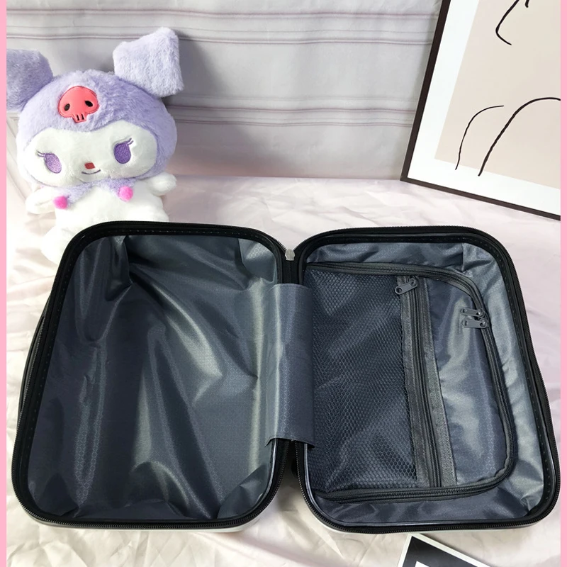 

Sanrios New Portable Cosmetic Case Large Capacity Fashion Cute Cartoon Storage Box Kawaii Can Be Set Tie Rod Small Suitcase