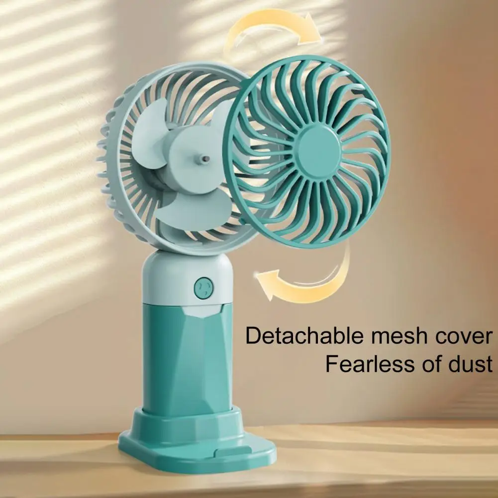 

3-Speed Handheld Fan with Phone Holder Quiet USB Rechargeable Mini Personal Desk Fan Portable Travel Mini Personal Cooling Fan