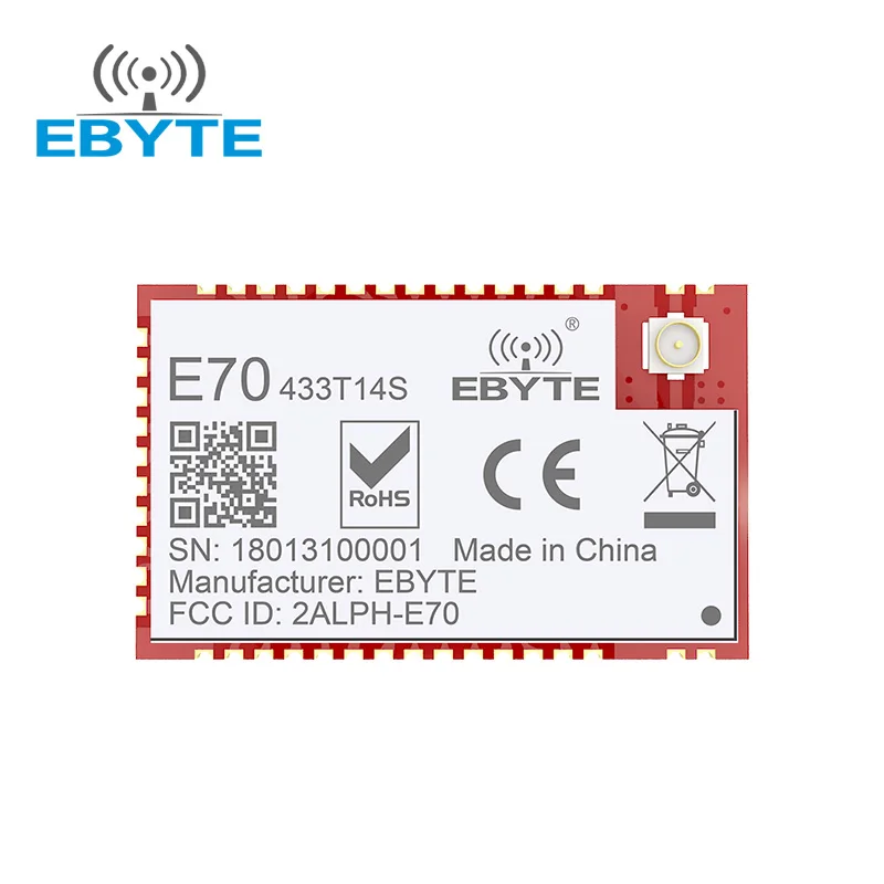 CC1310 UART Wireless Module 433MHz 14dBm rf Transmitter Receive Small SMD Type RF Module With IPEX Interface EBYTE E70-433T14S