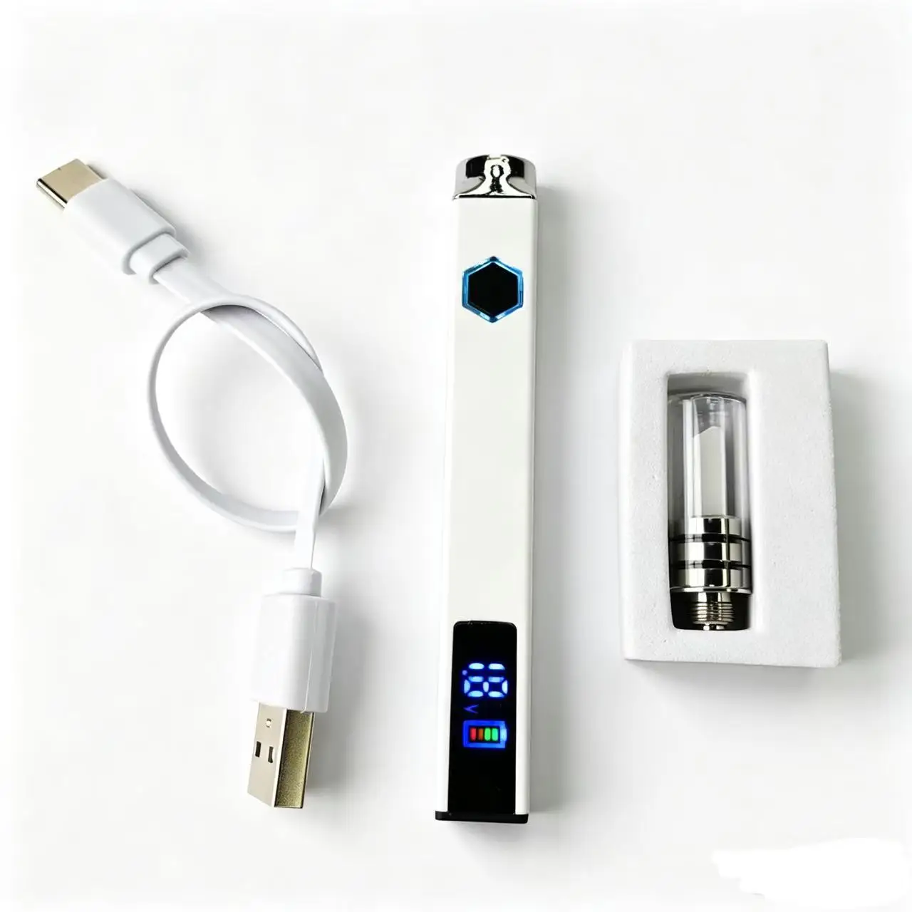 New Square LED Display, Preheating Voltage-Regulating Battery, Ceramic Knife Heating Cutter, 510 Interface, Welding Iron Tool