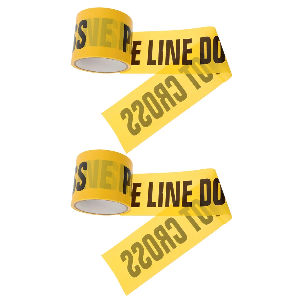 

2 Pcs Cordon Tape Police Party Decorations Caution Danger Barricade Line Security Barrier Not Cross Warning