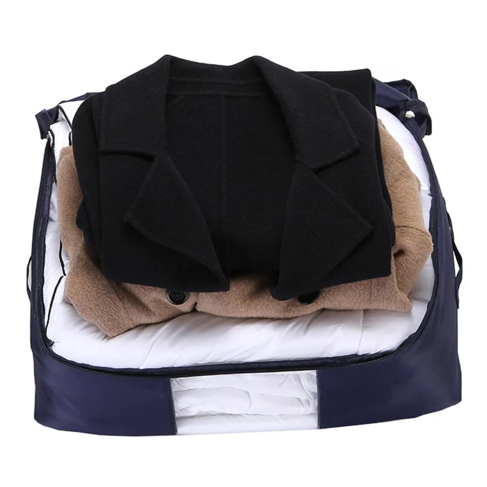 

Quilt Storage Bag Blanket Bags Bedding Oxford Clothes Organizer Foldable Comforter with Zipper Heavy Duty