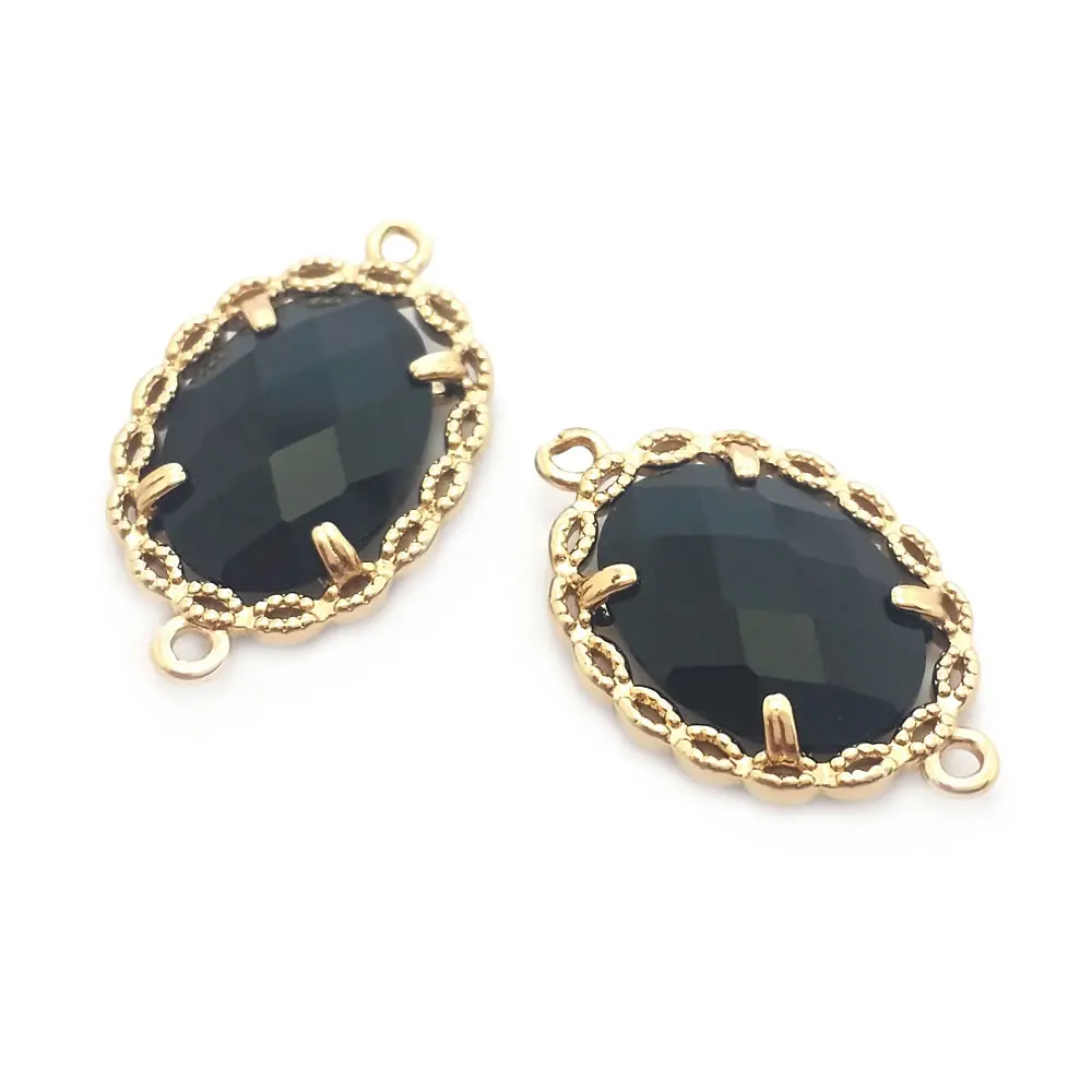18K Gold Color Lace Frame Oval Shape Connect Charms Pendants High Quality Necklace Earrings Accessories Rosediy official-website